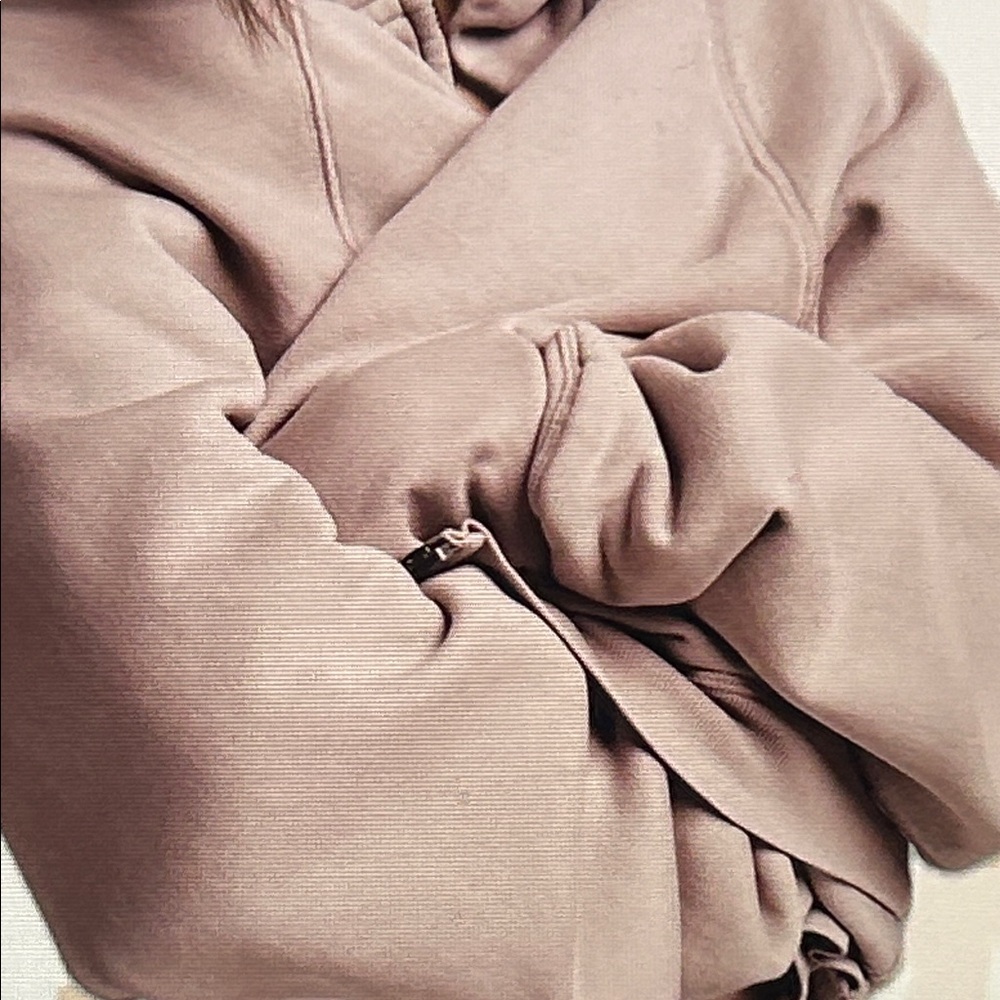 NWT SKIMS Oversized Fleece Hoodie Color Light Fawn - Picture 8 of 12